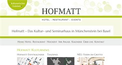 Desktop Screenshot of hotelhofmatt.ch